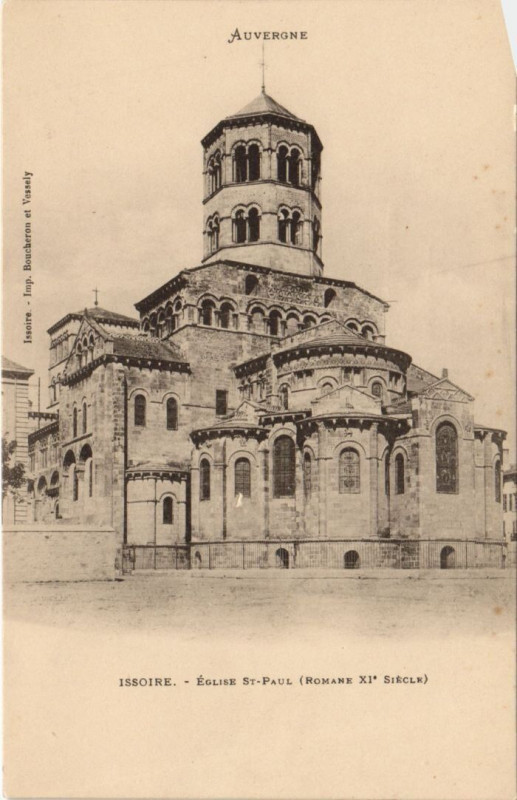 Carte postale ancienne Issoire Eglise Saint-Paul à Issoire