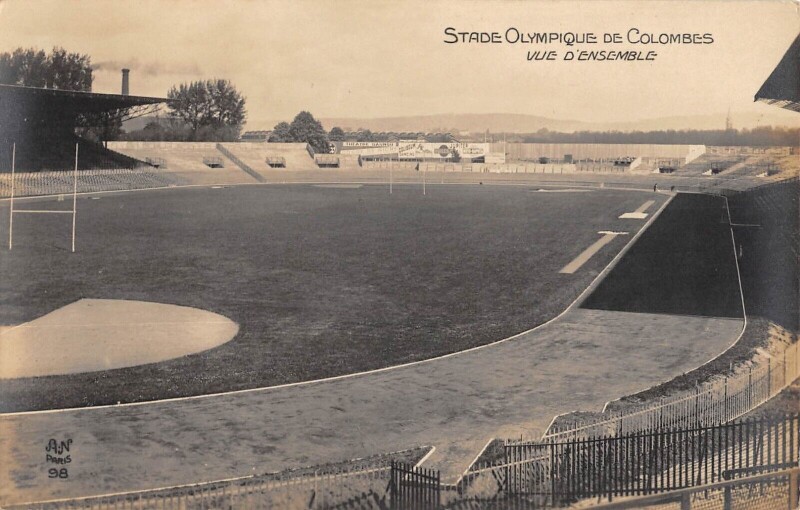 Carte postale ancienne Stade Olympique De Colombes Vue D'Ensemble à Colombes