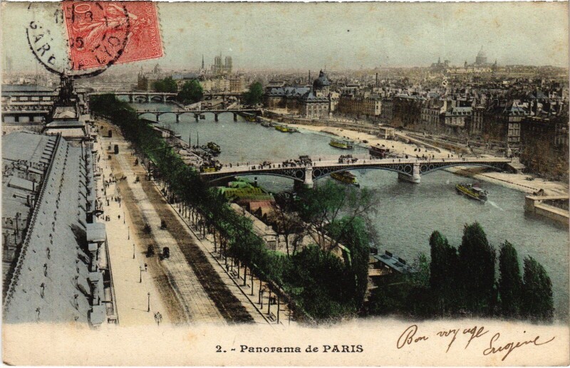 Carte postale ancienne Panorama de Paris à Paris 1er