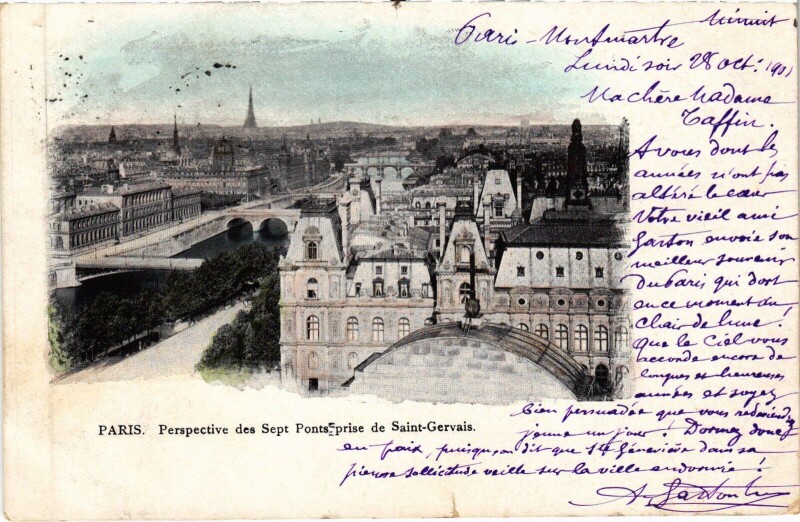 Carte postale ancienne Paris Panorama