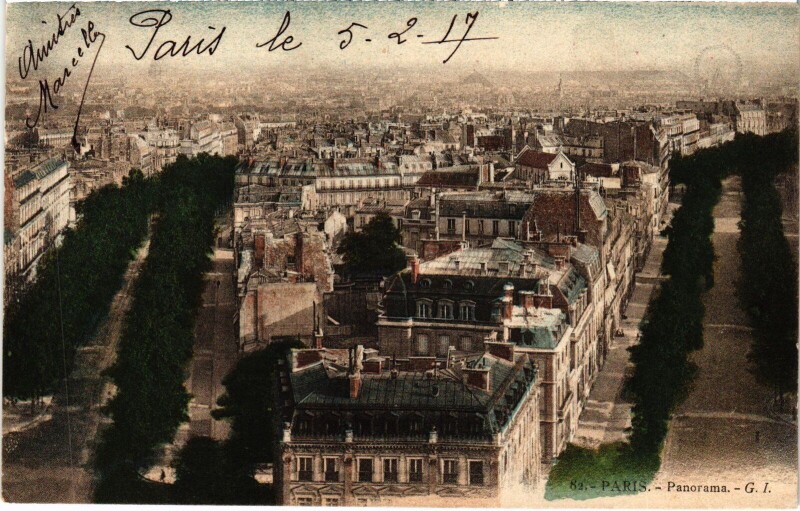 Carte postale ancienne Paris Panorama