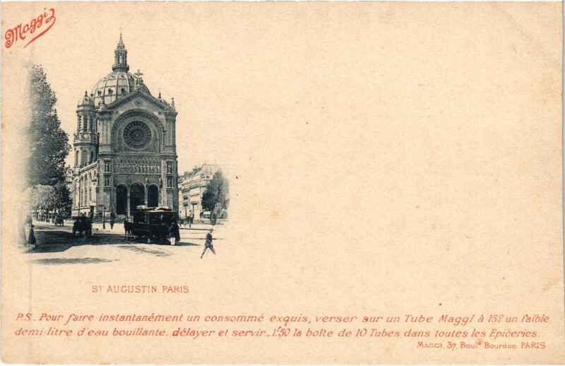 Carte postale ancienne Ad. Maggi Paris Saint-Augustin