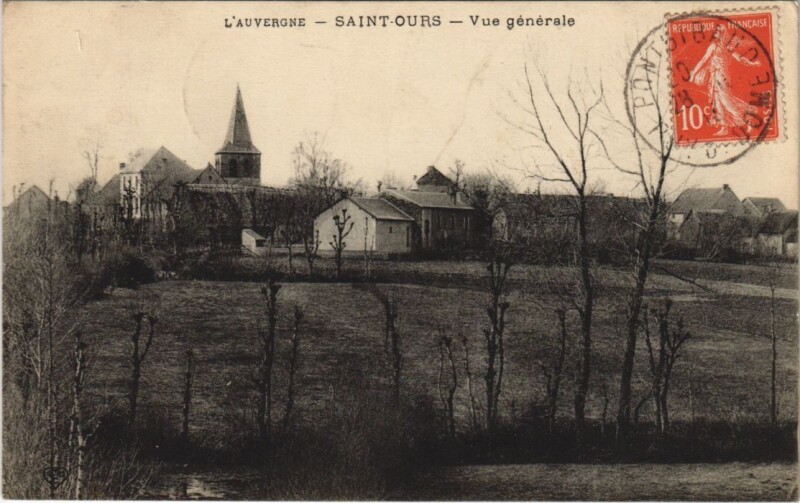 Carte postale ancienne Saint-Ours Vue Generale à Saint-Ours