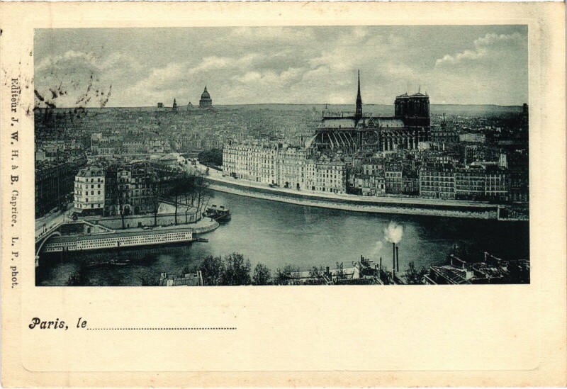 Carte postale ancienne Paris Panorama