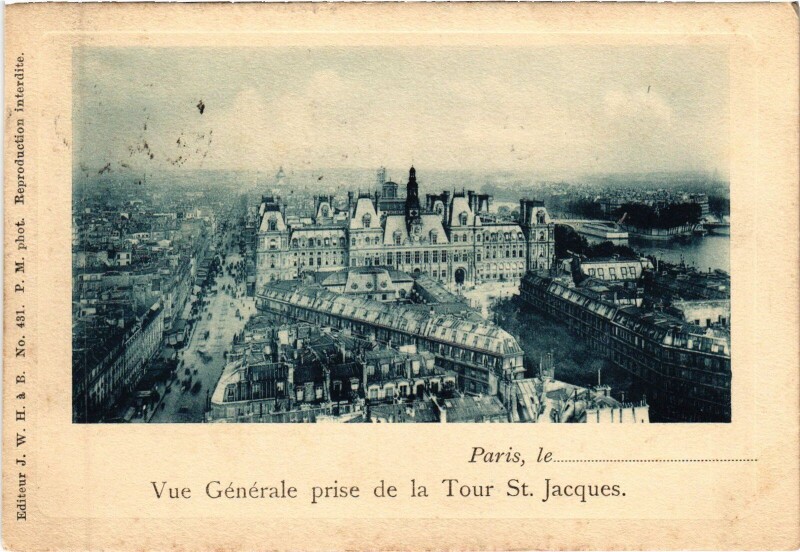Carte postale ancienne Paris Panorama