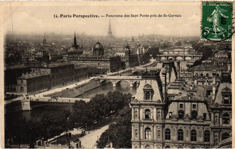 Carte postale ancienne Paris Panorama