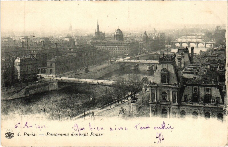 Carte postale ancienne Paris Panorama