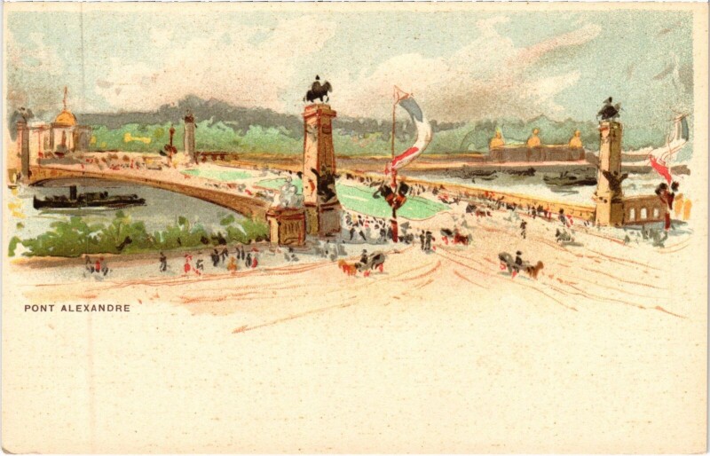 Carte postale ancienne Paris Pont Alexandre Iii