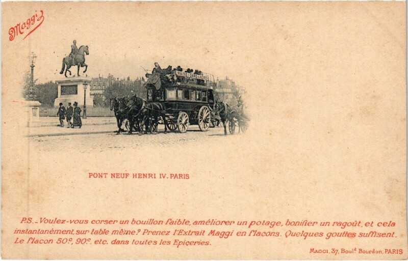 Carte postale ancienne Ad. Maggi Paris Le Pont-Neuf