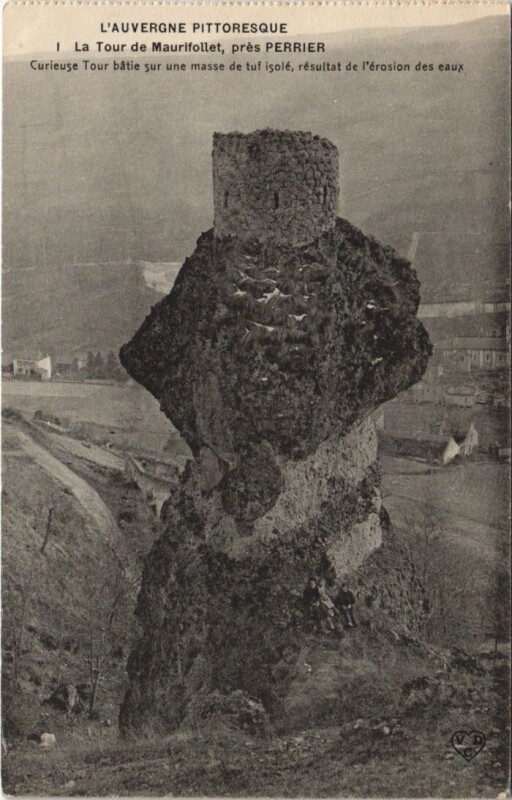 Carte postale ancienne La Tour de Maurifollet pres Perrier à Perrier