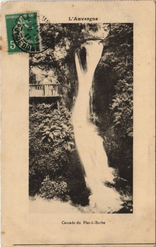 Carte postale ancienne Cascade du Plat-a-Barbe