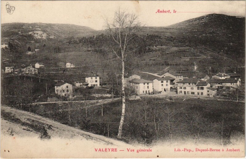 Carte postale ancienne Ambert Valeyre - Vue Generale à Ambert