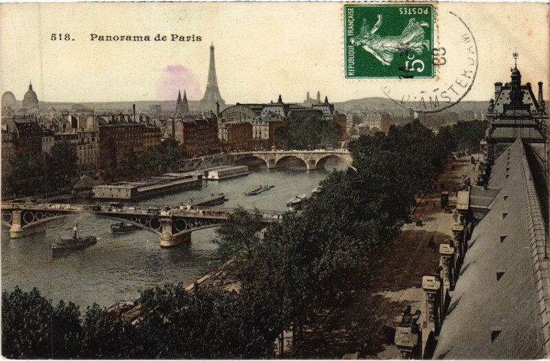 Carte postale ancienne Paris Panorama