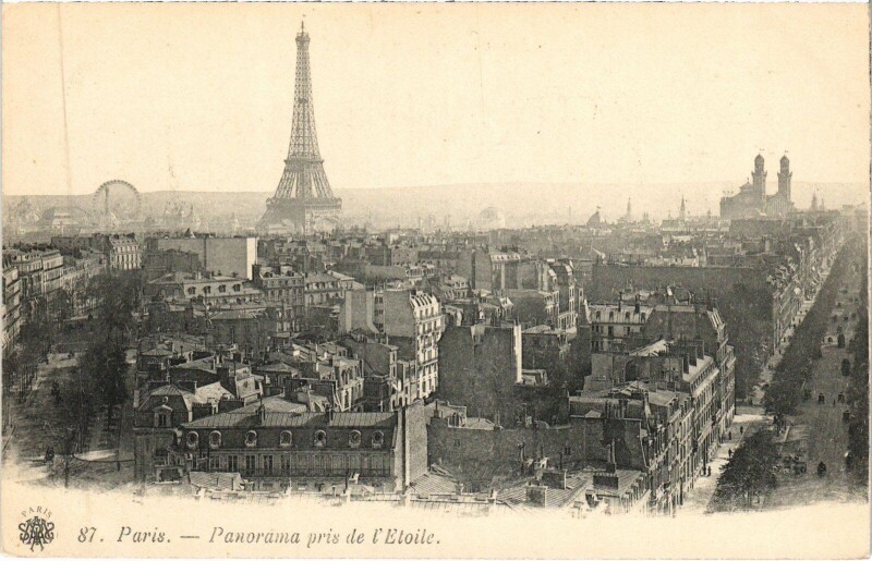 Carte postale ancienne Panorama pris de l'Etoile à Paris 16e
