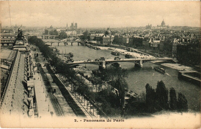 Carte postale ancienne Panorama de Paris à Paris 1er