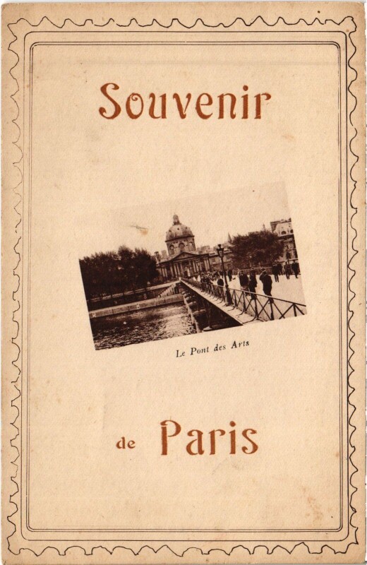Carte postale ancienne Paris pont des Arts