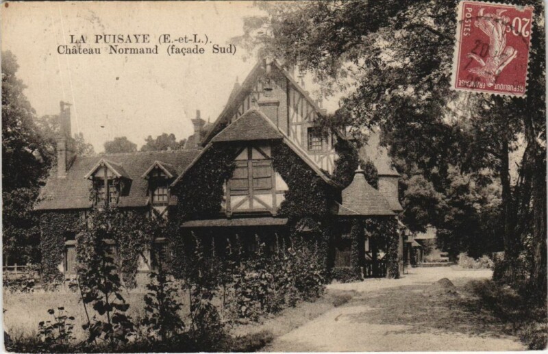 Carte postale ancienne La Puisaye Chateau Normand France à La Puisaye