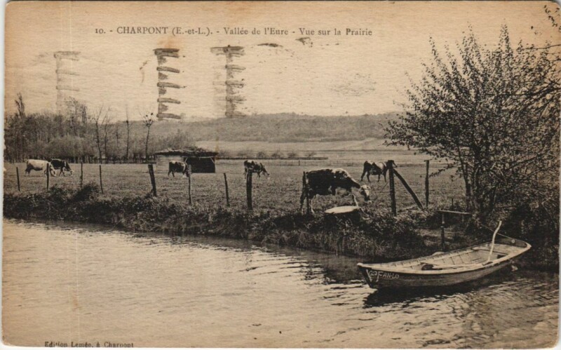 Carte postale ancienne Charpont Vallee de l'Eure France à Charpont