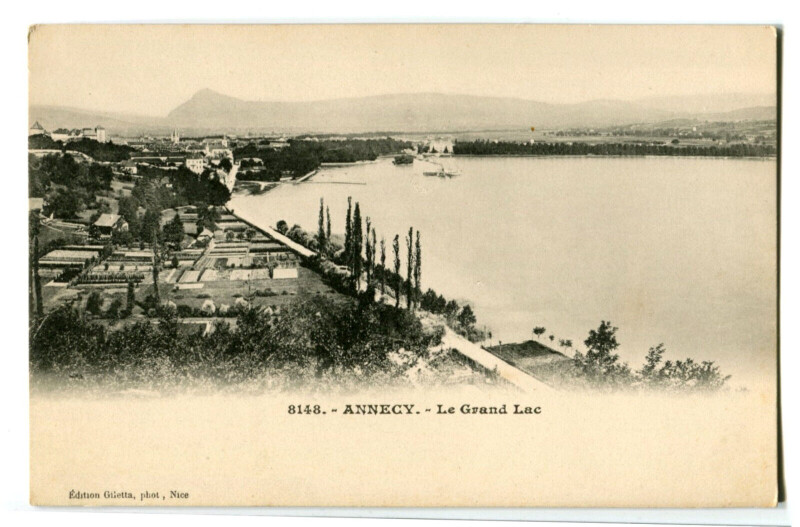 Carte postale ancienne Haute-Savoie Annecy Le Grand lac à Annecy