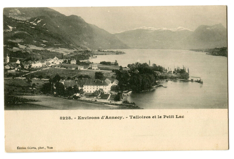 Carte postale ancienne Haute-Savoie Environs d' Annecy Talloires et le Petit Lac à Annecy