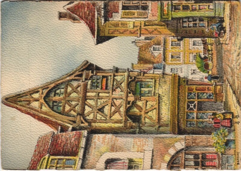 Carte postale ancienne Moulins Maisons du Xve siecle France à Moulins