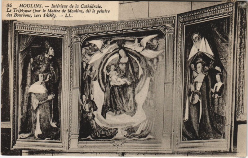 Carte postale ancienne Moulins Interieur de la Cathedrale France à Moulins