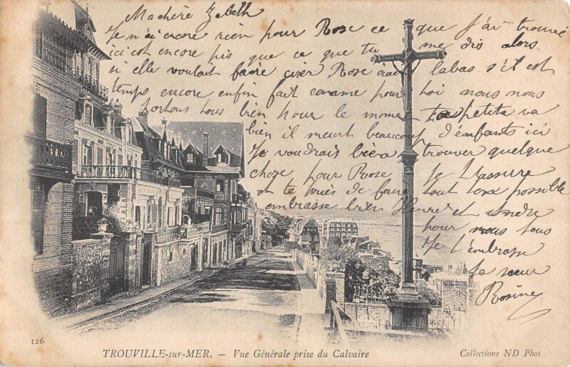 Carte postale ancienne Trouville Sur Mer Vue Generale Prise Du Calvaire à Trouville-sur-Mer