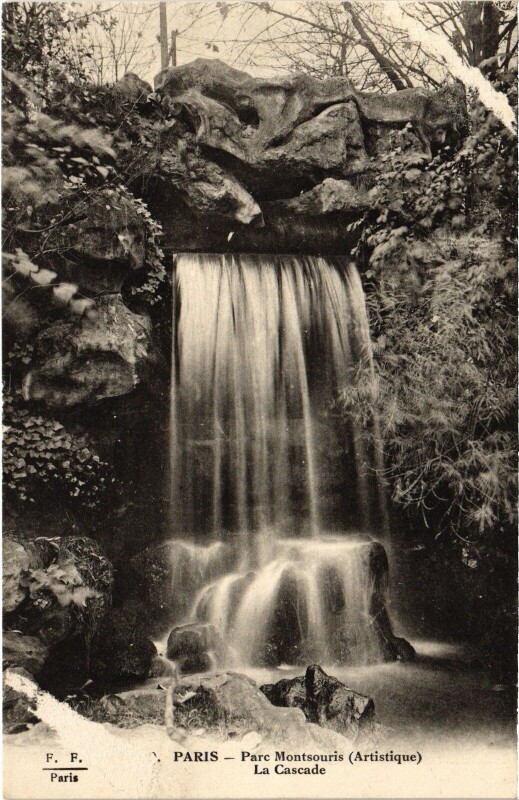 Carte postale ancienne Parc Montsouris - La Cascade à Paris 14e