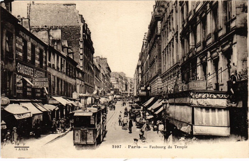 Carte postale ancienne Paris 3e Faud du Temple à Paris 3e