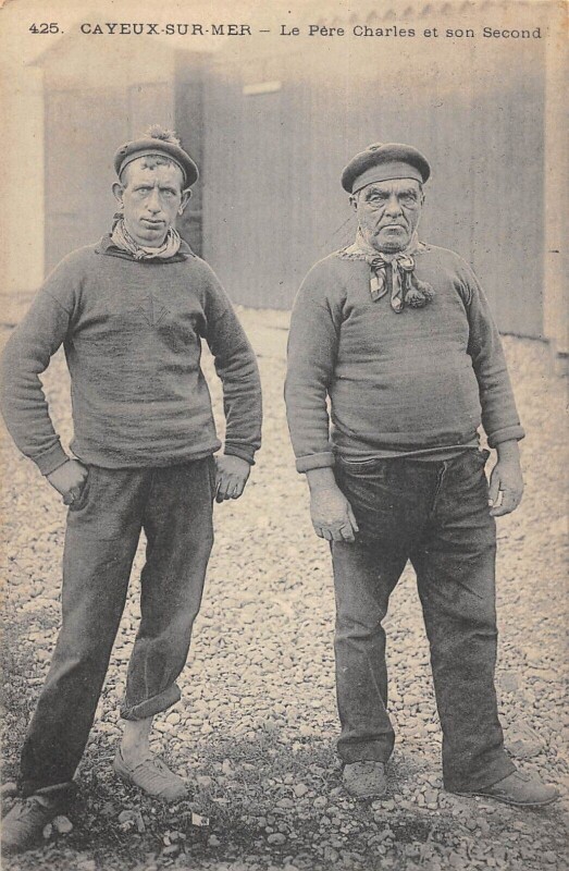 Carte postale ancienne Cayeux Sur Mer Le Pere Charles Et Son Second à Cayeux-sur-Mer