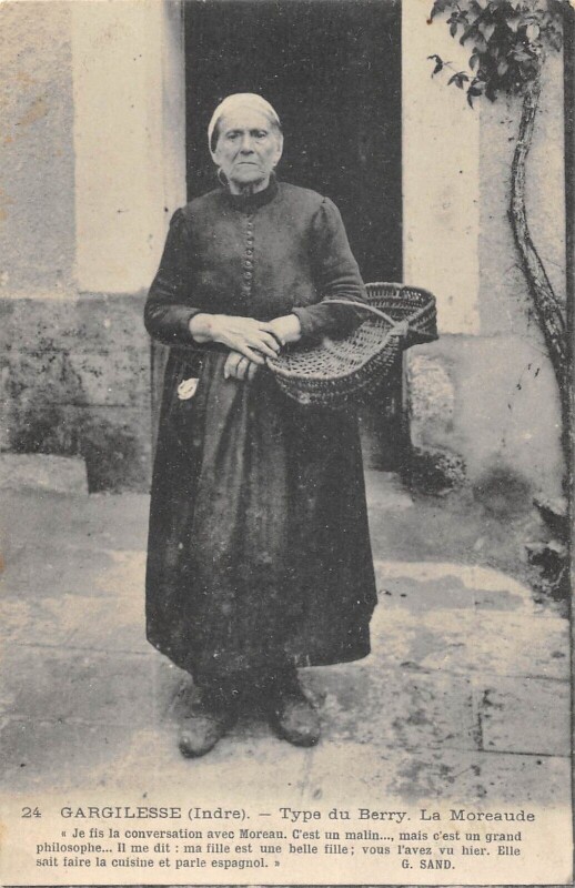 Carte postale ancienne Gargilesse Types Du Berry La Moreaude