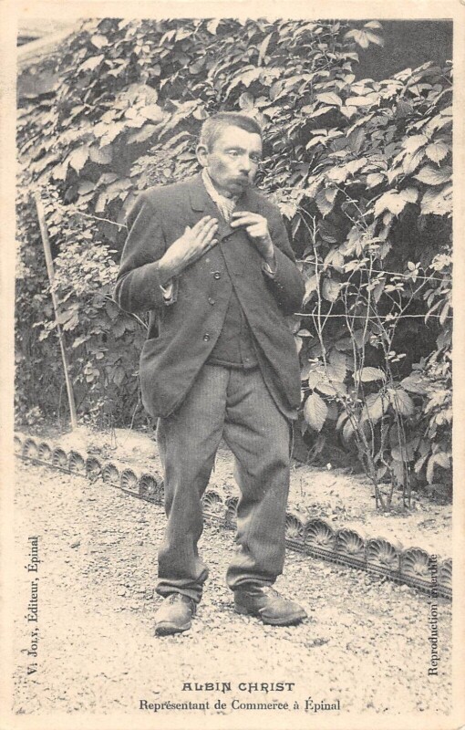 Carte postale ancienne Epinal Albin Christ Representant De Commerce A Epinal