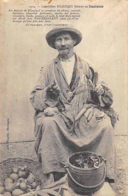 Carte postale ancienne Le Celebre Riquiqui Faisant Sa Couisine
