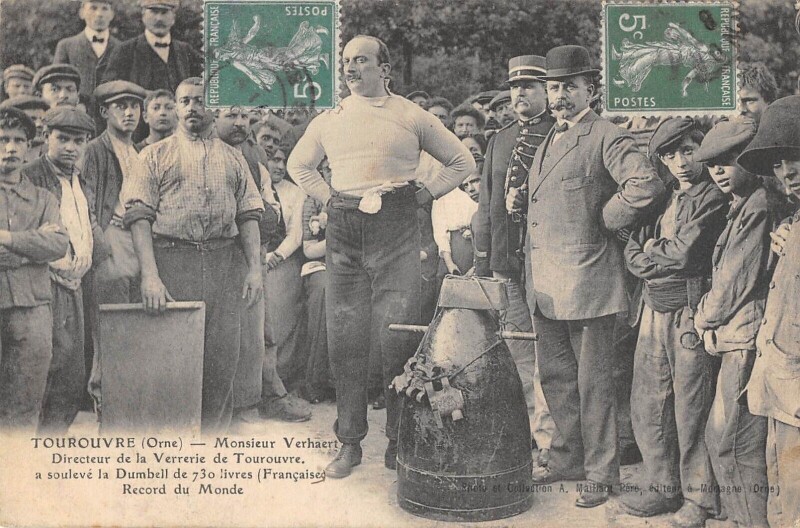 Carte postale ancienne Tourouvre Monsieur Verhaert Directeur De La Verrerie De Tourouvre A Soule
