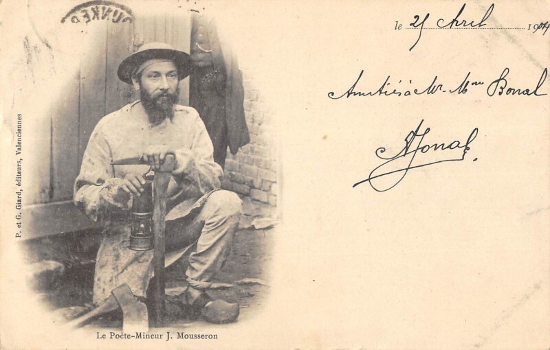 Carte postale ancienne Le Poete Mineur J.mousseron