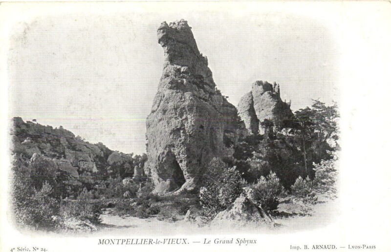 Carte postale ancienne Montpellier-le-Vieux - Le Grand Sphynx