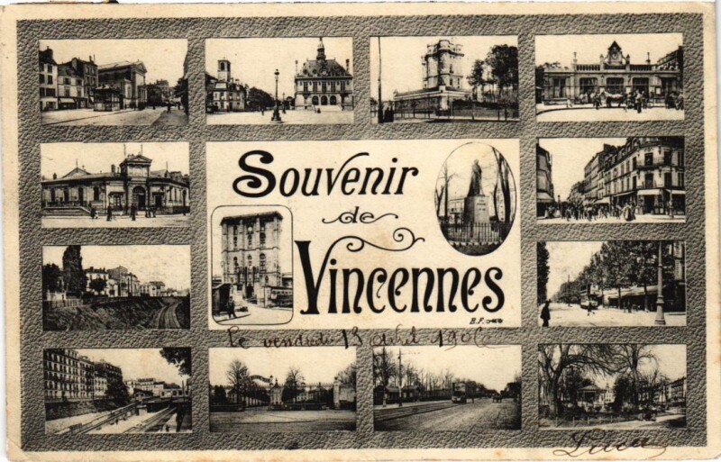 Carte postale ancienne Vincennes Souvenir de Vincennes France à Vincennes