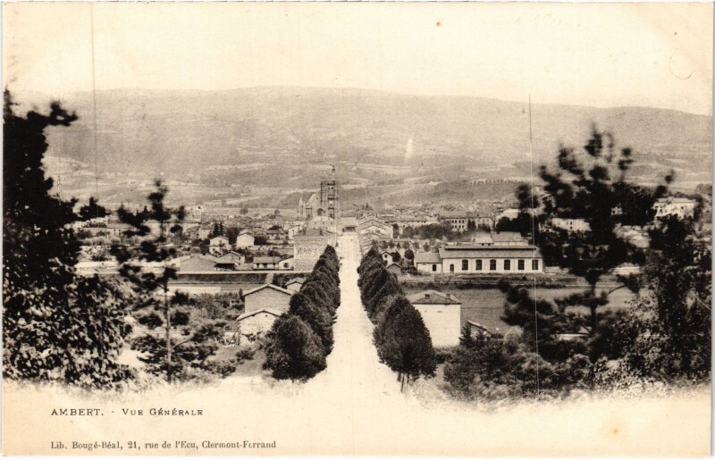 Carte postale ancienne Ambert Vue Generale à Ambert