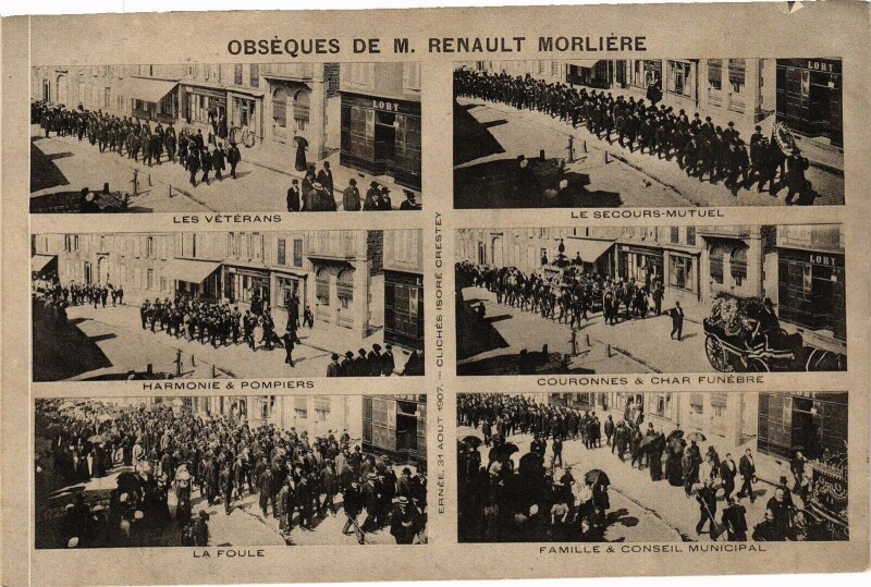 Carte postale ancienne Obseques De M.renault Morliere