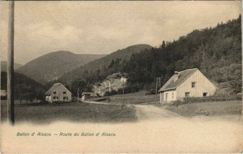 Carte postale ancienne Ballon d'Alsace - Route du Ballon d'Alsace