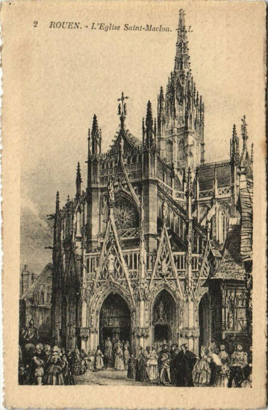 Carte postale ancienne Rouen - L'Eglise Saint-maclou à Rouen