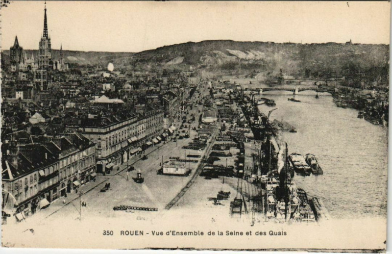 Carte postale ancienne Rouen - Vue d'ensemble à Rouen