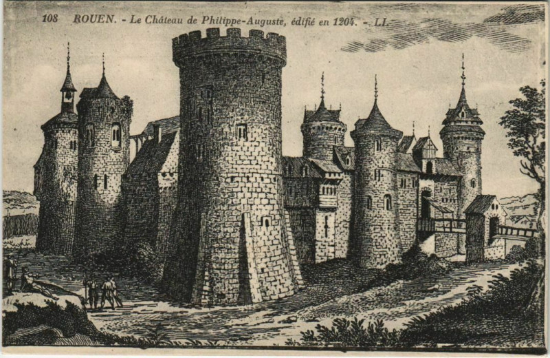 Carte postale ancienne Rouen - Le chateau de philippe à Rouen