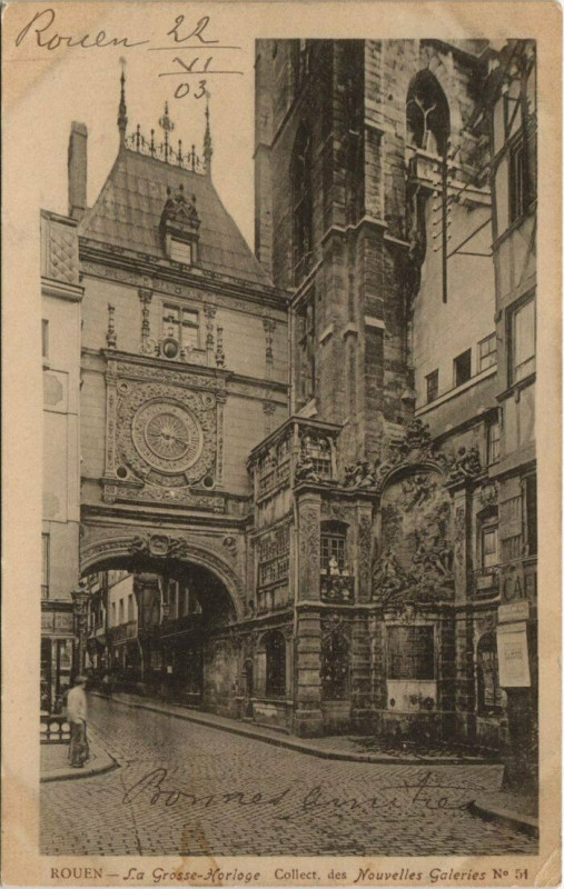 Carte postale ancienne Rouen - Nouvelle galeries à Rouen