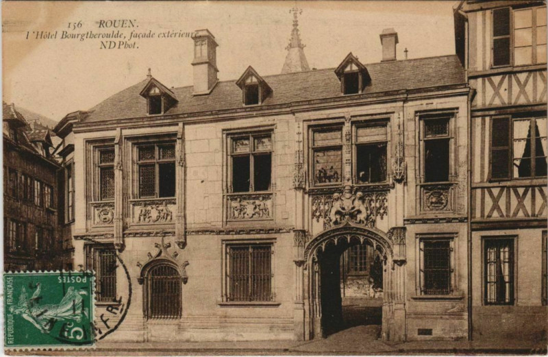 Carte postale ancienne Rouen - L'hotel bourgtheoulde à Rouen