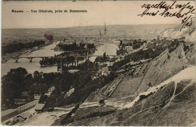 Carte postale ancienne Rouen - Vue générale à Rouen