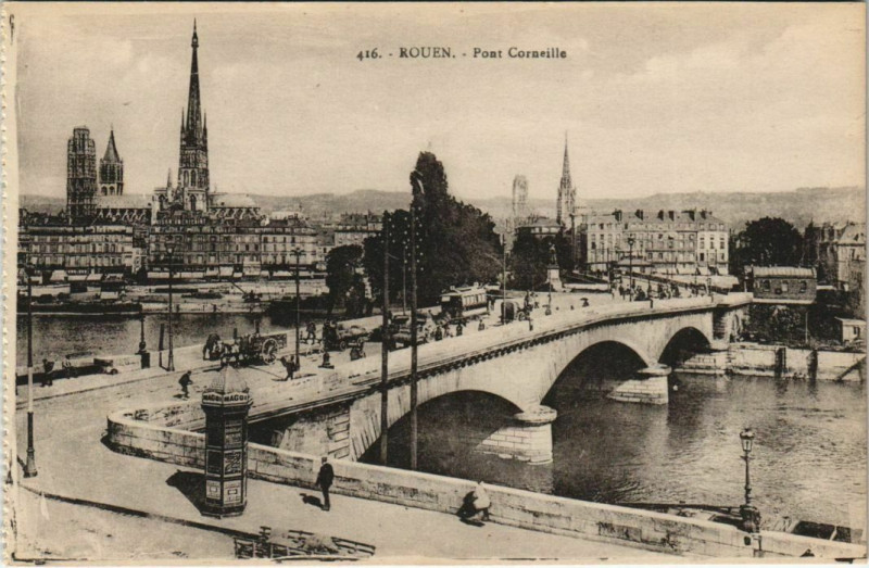 Carte postale ancienne Rouen - Pont corneille à Rouen