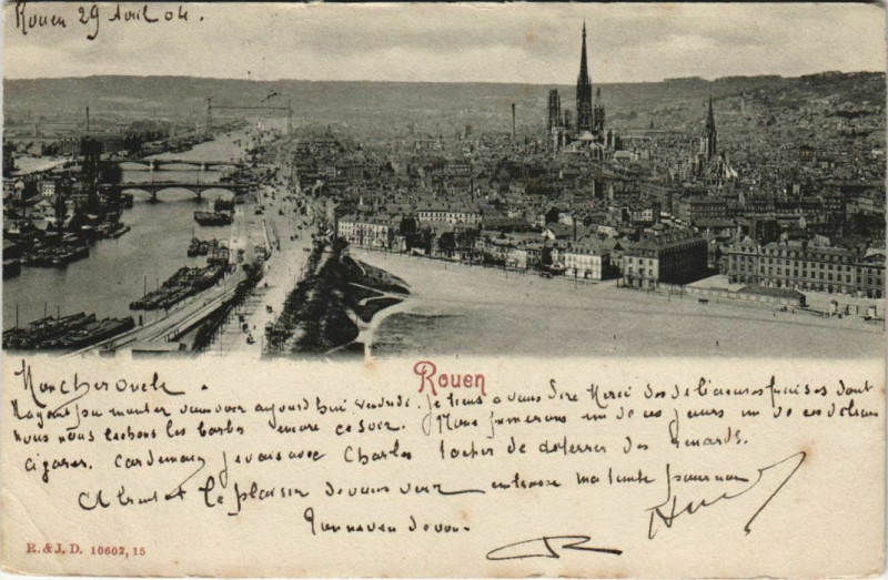 Carte postale ancienne Rouen - Vue générale à Rouen