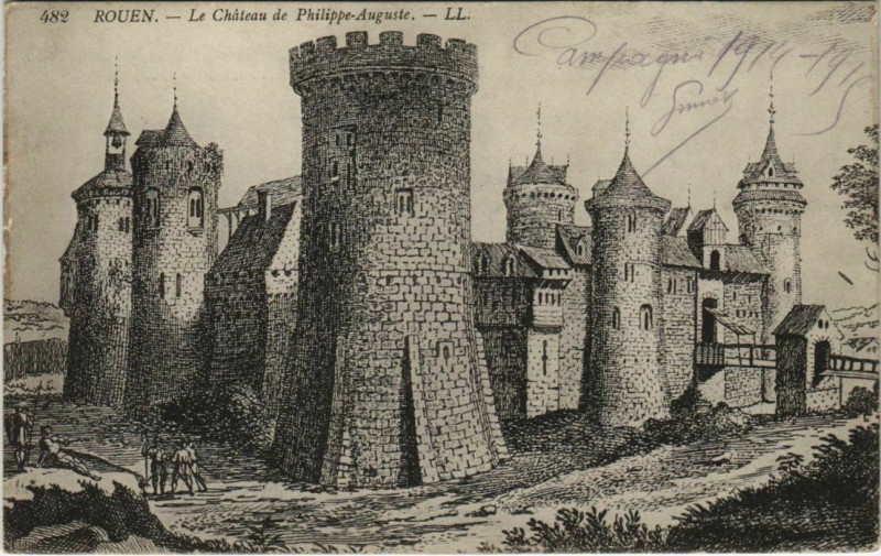 Carte postale ancienne Rouen - le Chateau de philippe à Rouen