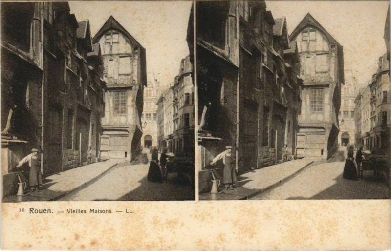 Carte postale ancienne Rouen - Viellies maison à Rouen